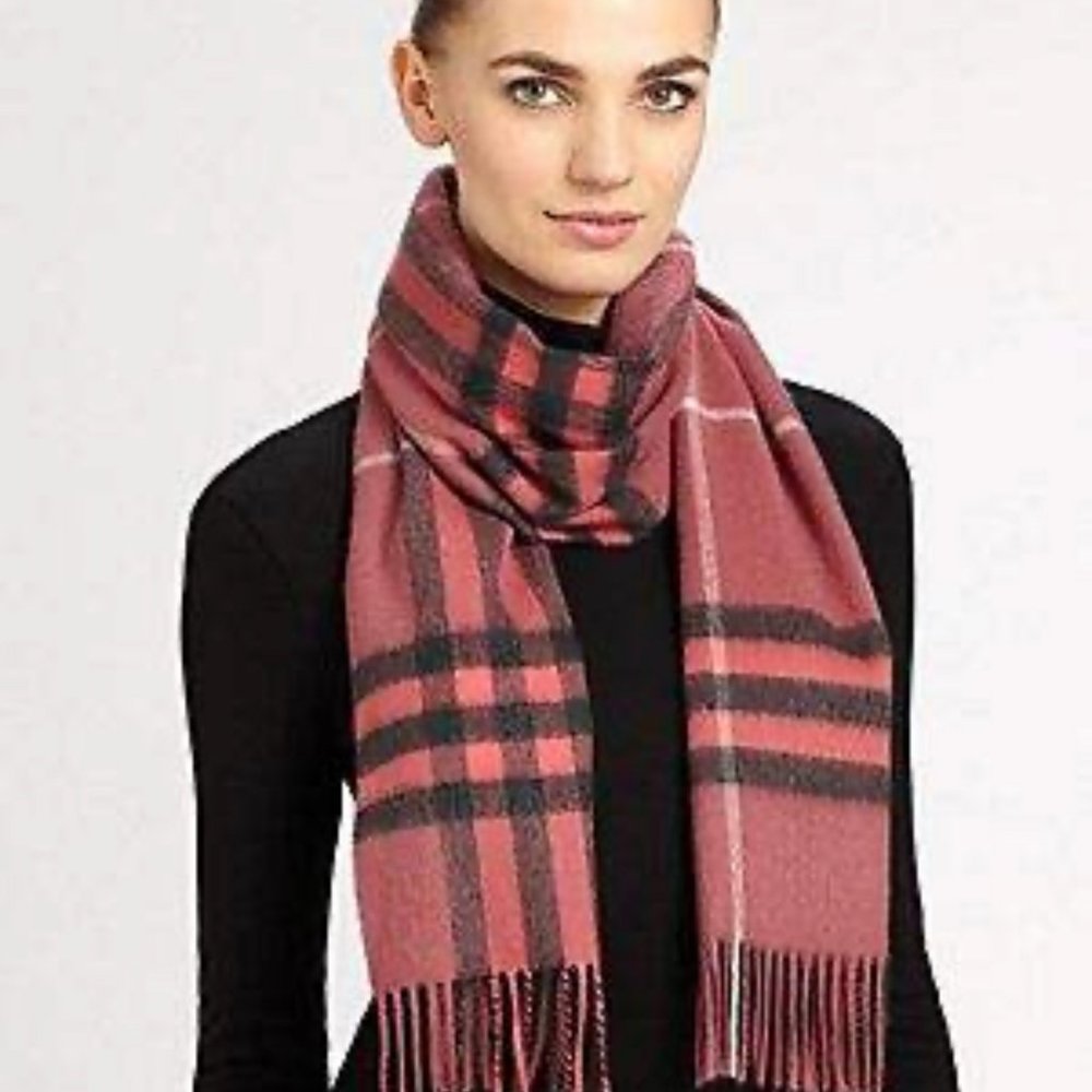 Authentic BURBERRY Mega Brit Check 100% CASHMERE SCARF